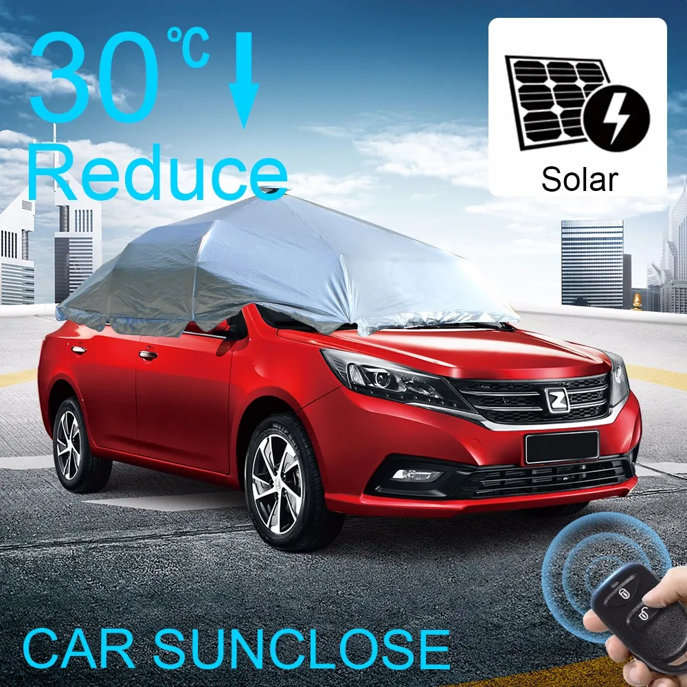 SUNCLOSE Хлопчатобумажная Ткань УФ-защитой Автоматического Дистанционного Управления Складной Автомобиль Крышка