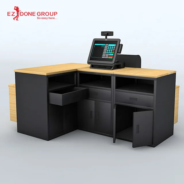 
hot design luxury shopping mall supermarket cash cashier checkout counter 