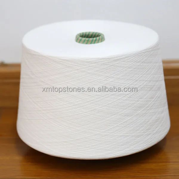 100% polyester slub yarn 21s twisted rign spun polyester yarn