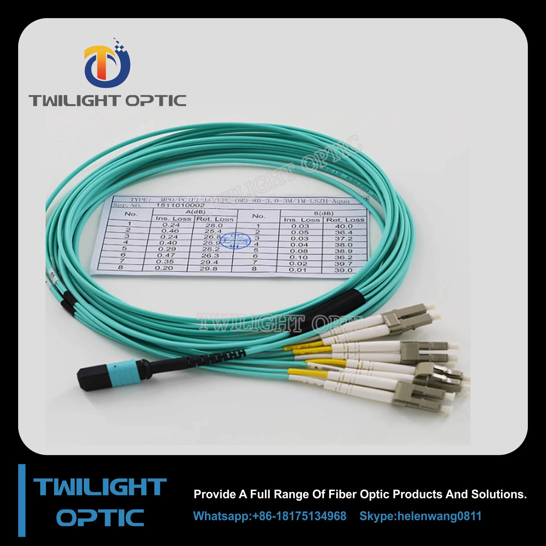 Волокна MTP-LC breakout патч-корды