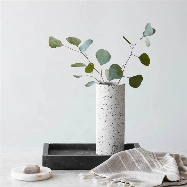 Graceful appearance living room home decor porcelain vase / terrazzo tall elegant vases for decor