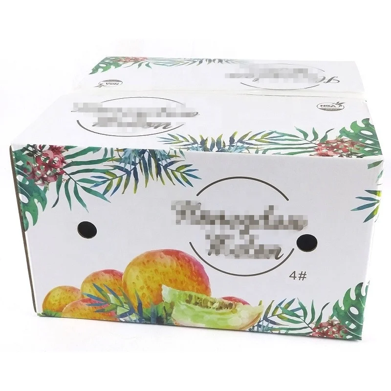 kiwi apple melon fruit corrugated box with  breather hole