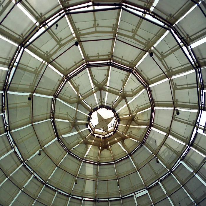 Glass Dome Roofing With Steel Structures
