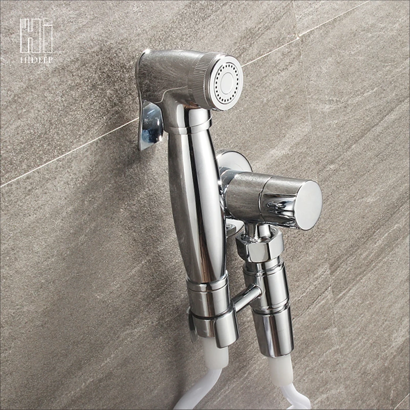 HIDEEP Bathroom Accessories Single Cold Brass Toilet Bidet Spray Set