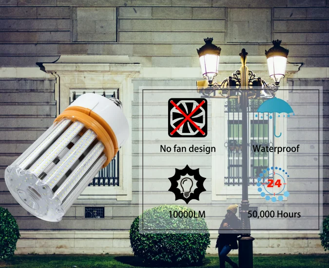  2019 новая версия 60 Вт IP64 светодиодная кукурузная лампа вентилятор менее 10 Вт-150 в