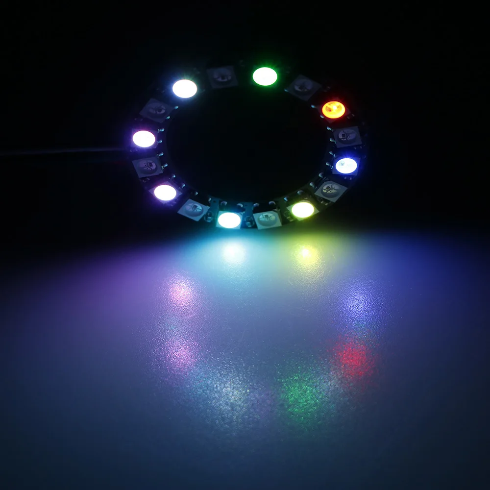 High quality led pixel rings 16leds 5050 4.8w rgb rgbw programmable for lighting projects
