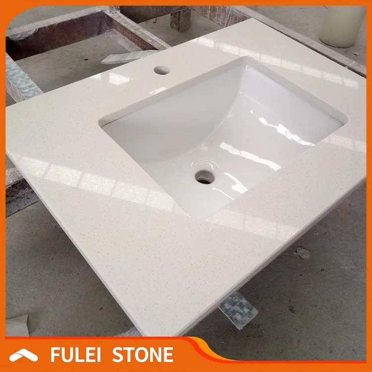 Commercial hotel ванная питания раковина Crystal White кварцевые столешницы