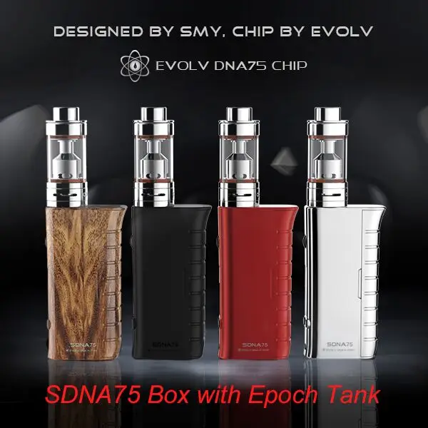 Alibaba китай SDNA75 лучшие продажи нового продукта 75 Вт окно мод SDNA 75 мод Evolv ДНК чип 75 Вт box mod