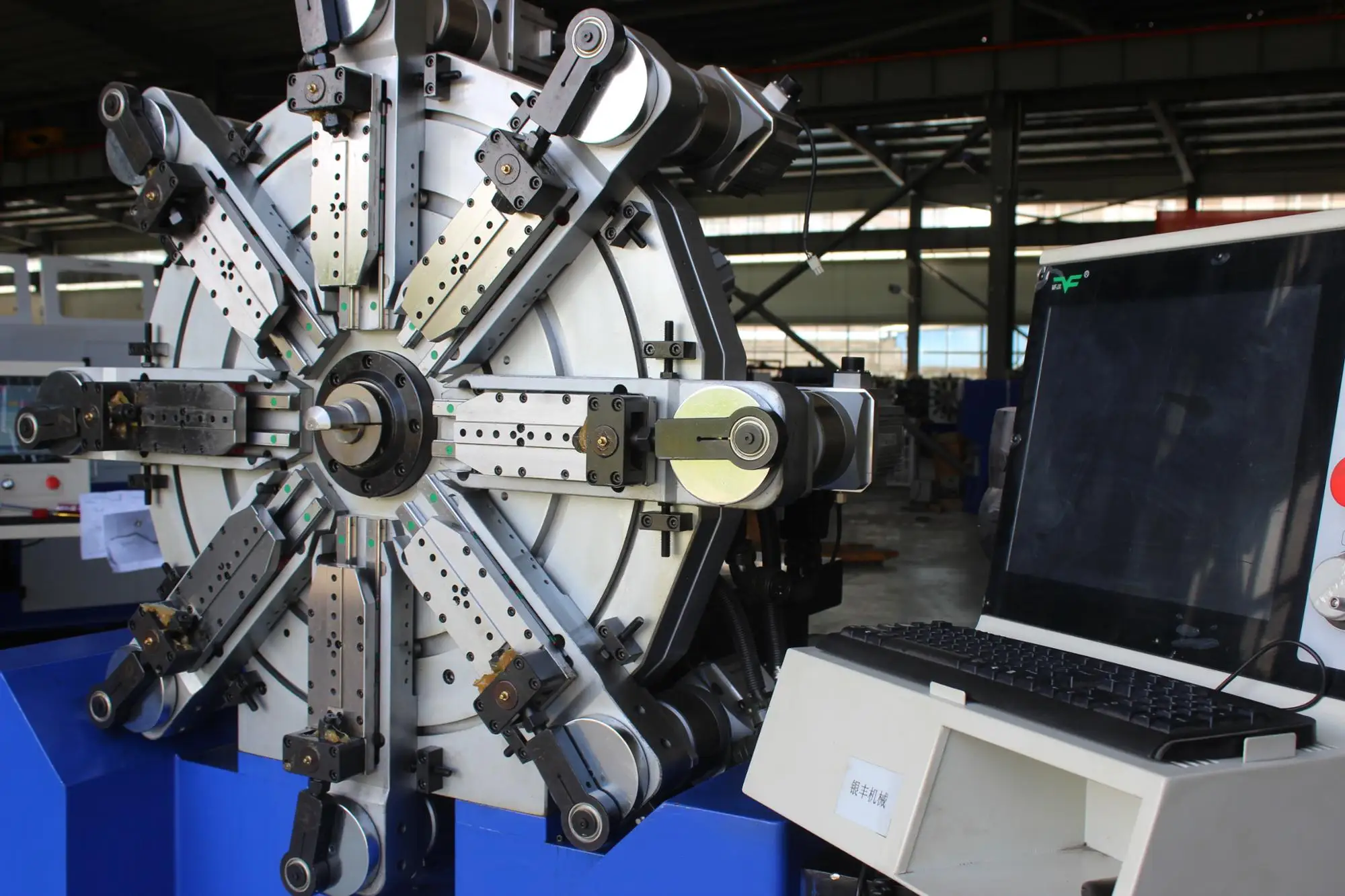 YF brand CNC-1145 CNC camless spring machine , wire basket bending machine