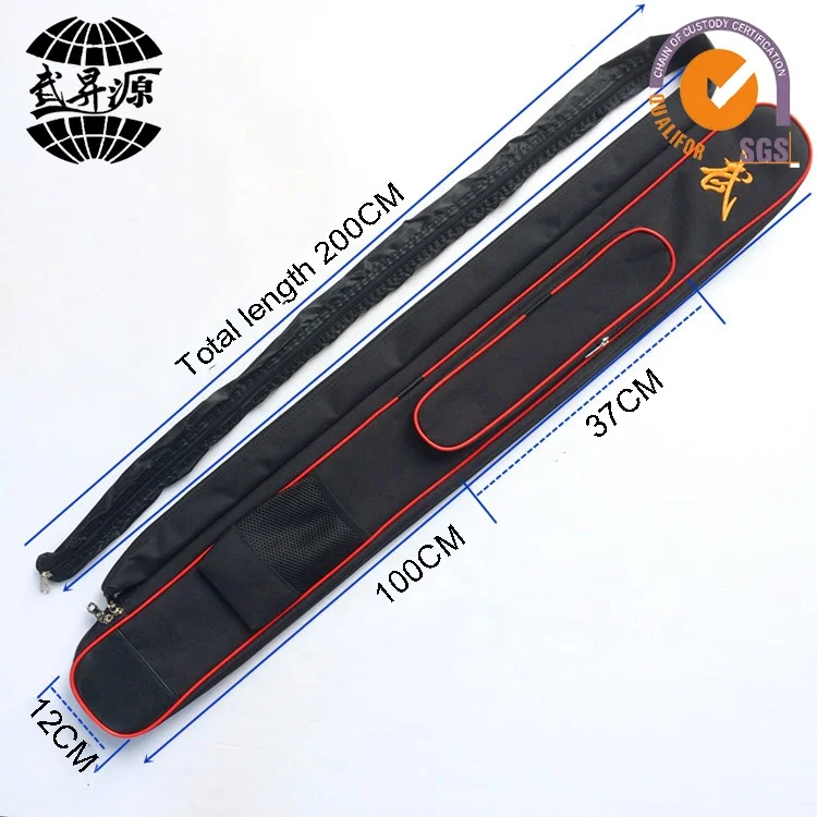 Oxford Fabric Chinese Wu Shu Equipment Tai Chi Stick Bag and Double Sword Case for Martial Arts and Clothing