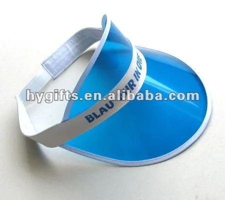 Promotional custom plastic pvc sun visor cap
