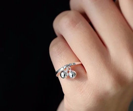 simple design Jewellery 925 silver Bell Finger Ring Designs
