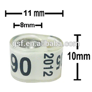 Racing Pigeon Ring Bnd Belgium Plastic Aluminium Racing Pigeon Chip Rings Band, Custom Pigeon Rings for Sale without RFID