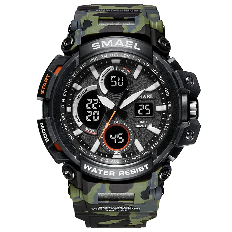 
factory directly sales SMAEL 1708MC outdoor mens sport watch camouflage military style 