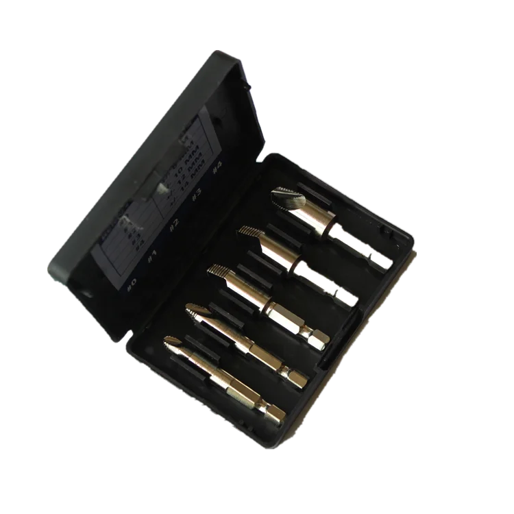 2pcs Broken Bolt and Damaged Screw Extractor Set for Woodworking