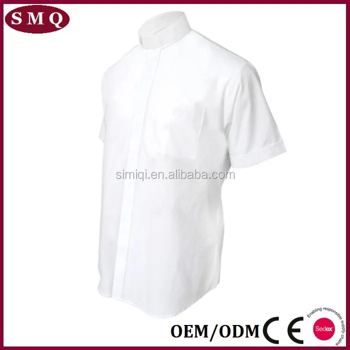 Wholesale custom clerical clothing suppliers short sleeve clergy shirt