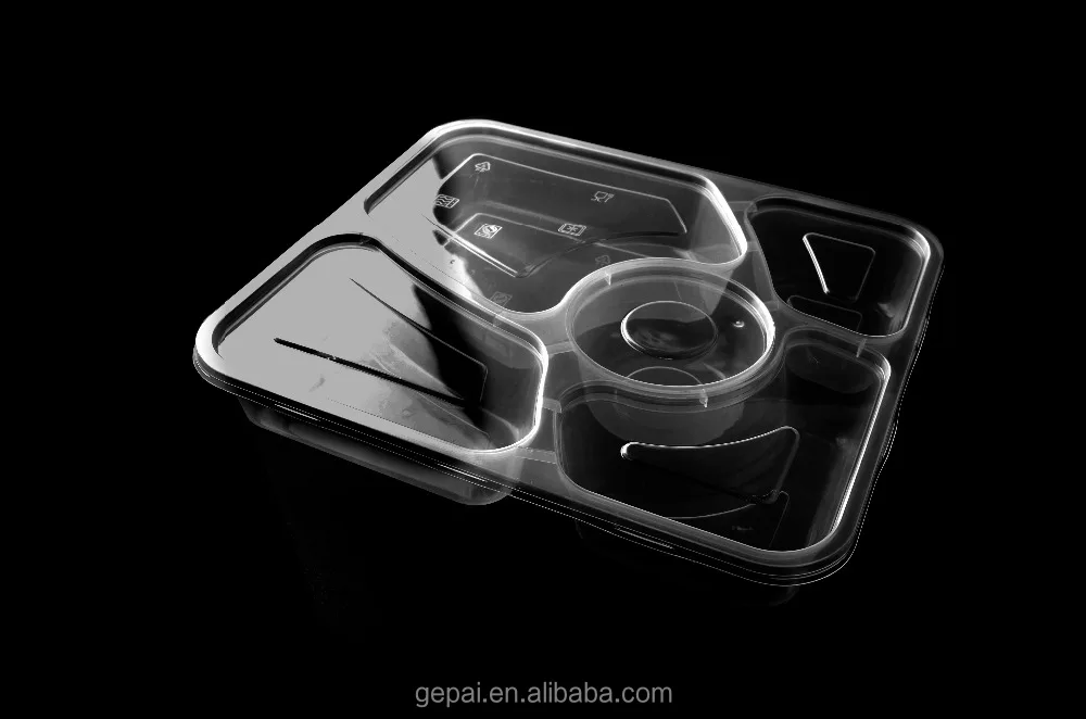 Disposable Plastic Bento Box for Take Away Leakproof PP Food Container for Storage and Packaging for Food and Fruit