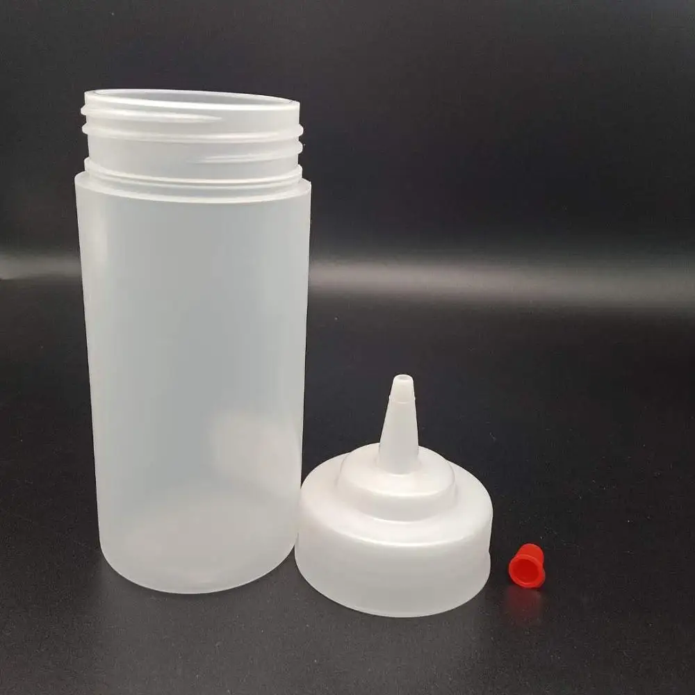 13oz soft plastic squeeze sauce jam bottle 8/12/16/24/32oz LDPE food grade  bottle for salad sauce jam