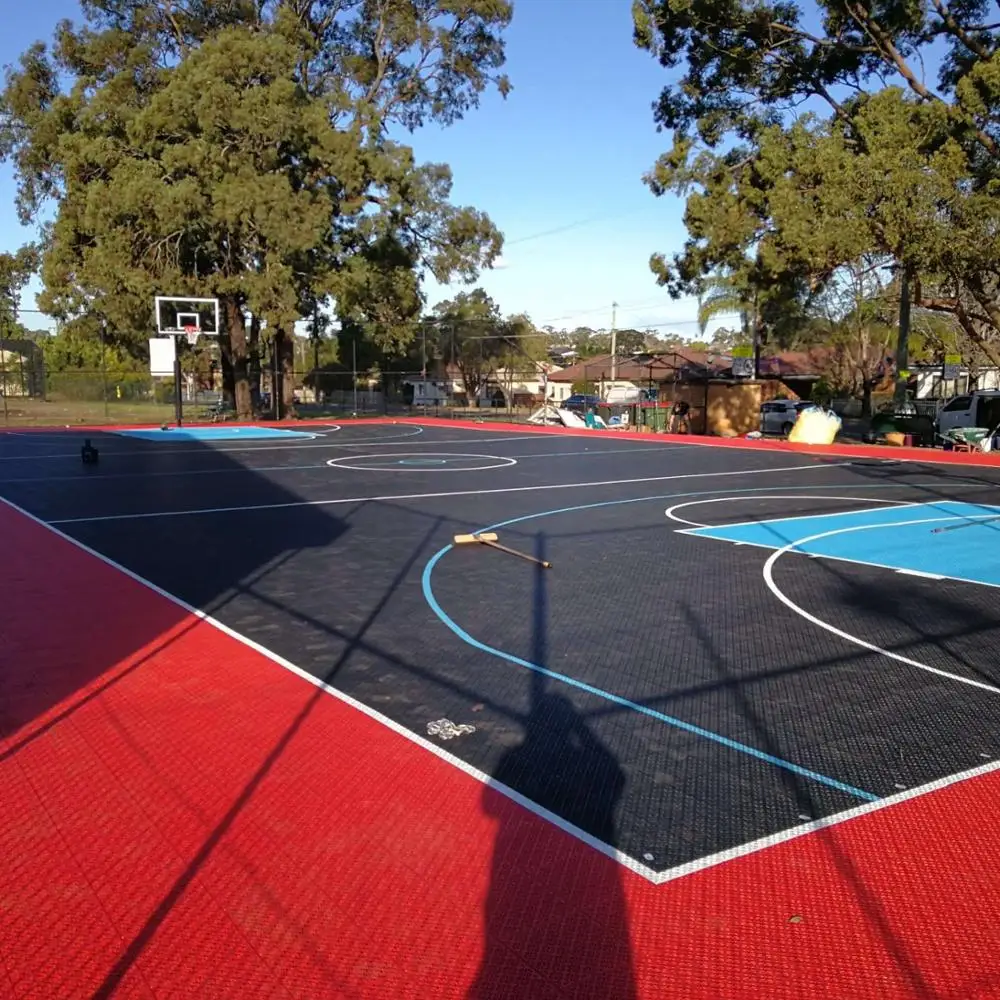
Outdoor used plastic flooring basketball courts floor tiles for sale 