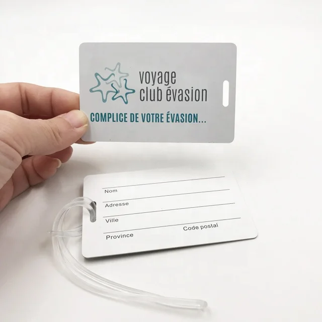 Custom Luggage Travel Tag Plastic Identification Cards Crew Bag Tag Accessories