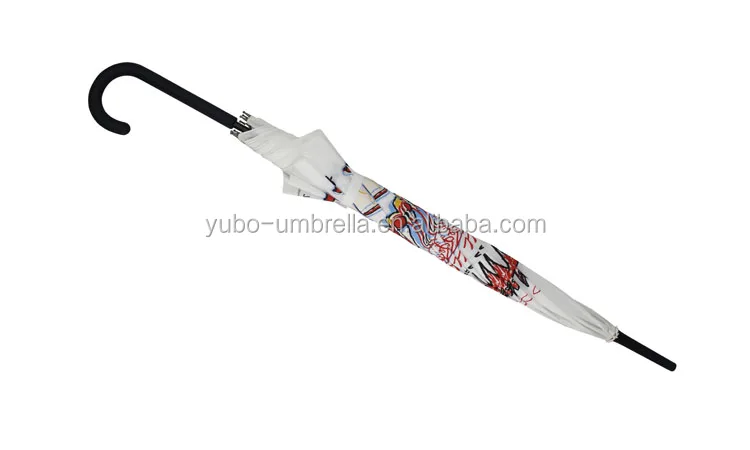 Standard Size 23 Inch Painting Umbrella Auto Pen Adult Umbrella with Printing Pattern