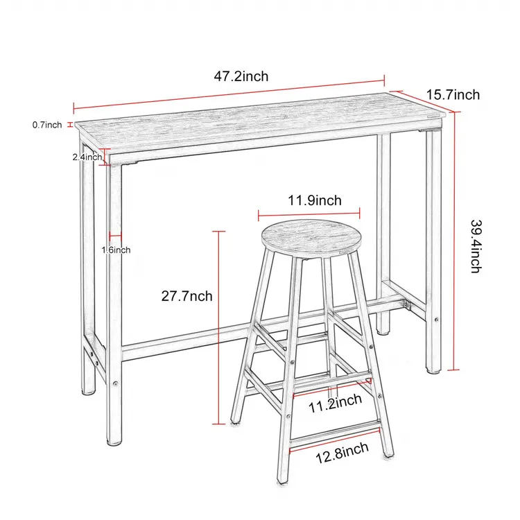New Unique Design Wooden Portable Interactive Round Small Mini Bar Table