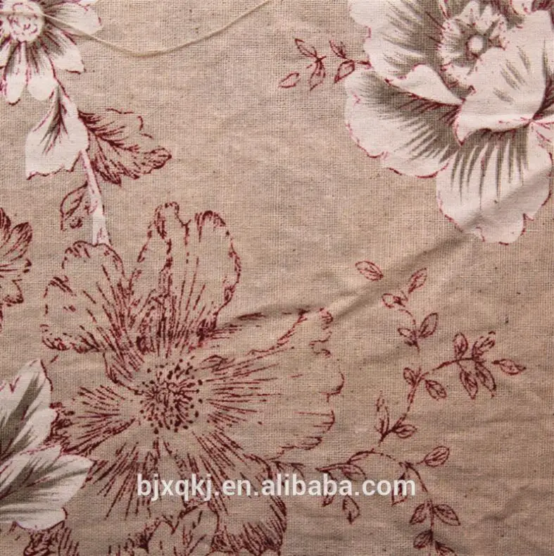
organic Linen cotton upholstery decoration fabric for table 