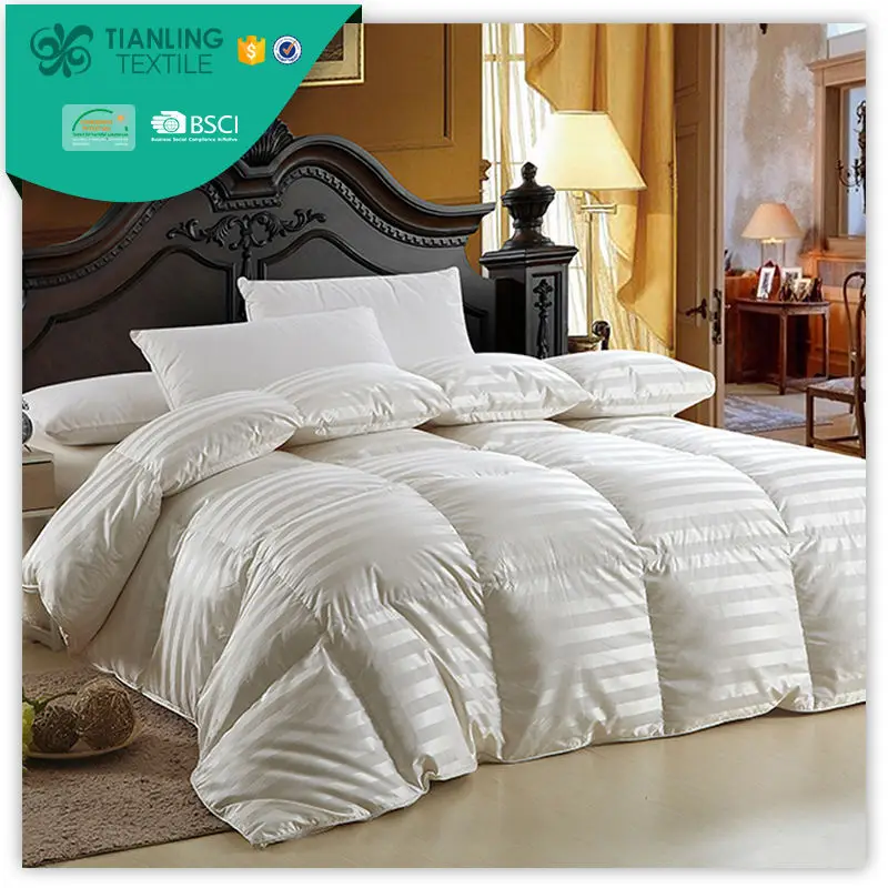 
 Поставка из Китая, 100 хлопок ткань из микроволокна атласной белой полосой постельное белье одеяло, комплект из 4 предметов одежды с подушками для дома и не предназначено для использования в отелях  