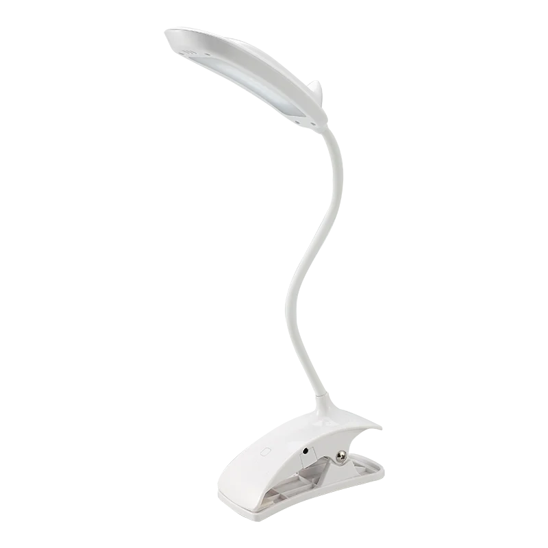 
 АБС-пластик белого цвета, в виде мини светодиодный клип на USB лампа сенсорный переключатель USB перезаряжаемые Настольная лампа с по индивидуальному заказу  