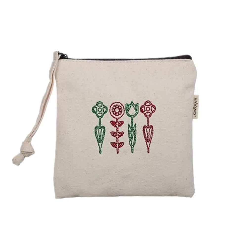 High King Recycled Cheap Plain Canvas Custom Cosmetic Bag With Zipper Make Up Bag