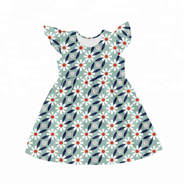 
kids clothes dress short sleeve beautiful frocks party dresses one piece with cute animal printed girl cute clothes 