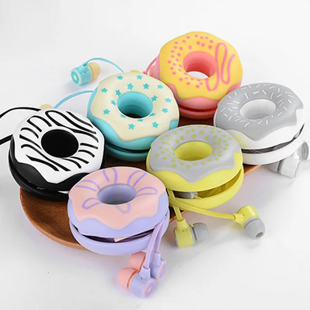 Case Candy Color Cute Earphones Mic head phone For Girls Kids 3.5mm Earbuds For iPhone Samsung MP3 iPod Cellphone