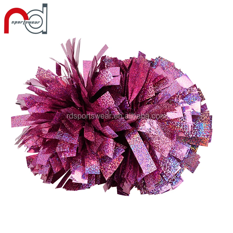  Смешанный цвет металлик весь cheering pom poms пластик cheer голографическая