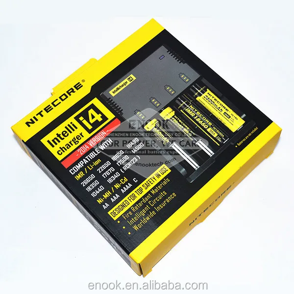 Оптовая alibaba 18650 Nitecore I4 универсальное зарядное устройство 3.7 В литий-ионный аккумулятор зарядное устройство