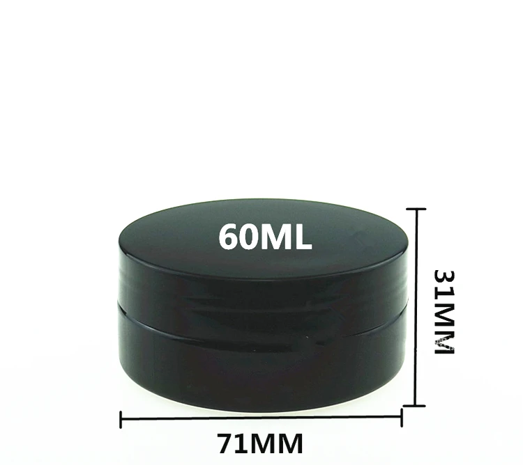 IBELONG Wholesale empty 60ml plastic jar black plastic pet jar for 15g tooth powder container