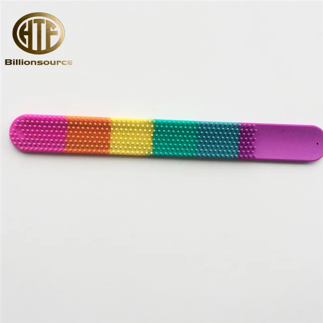 Bracelet accessories kids christmas silicone rainbow slap bracelet