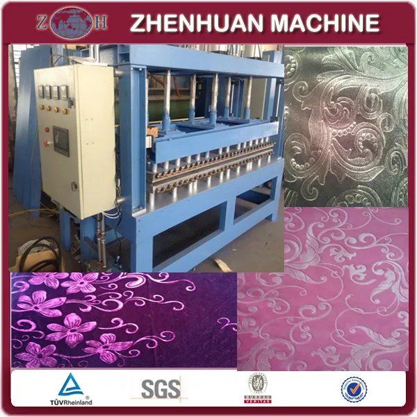 High Quality penumatic velvet embossing machine for 3D pattern