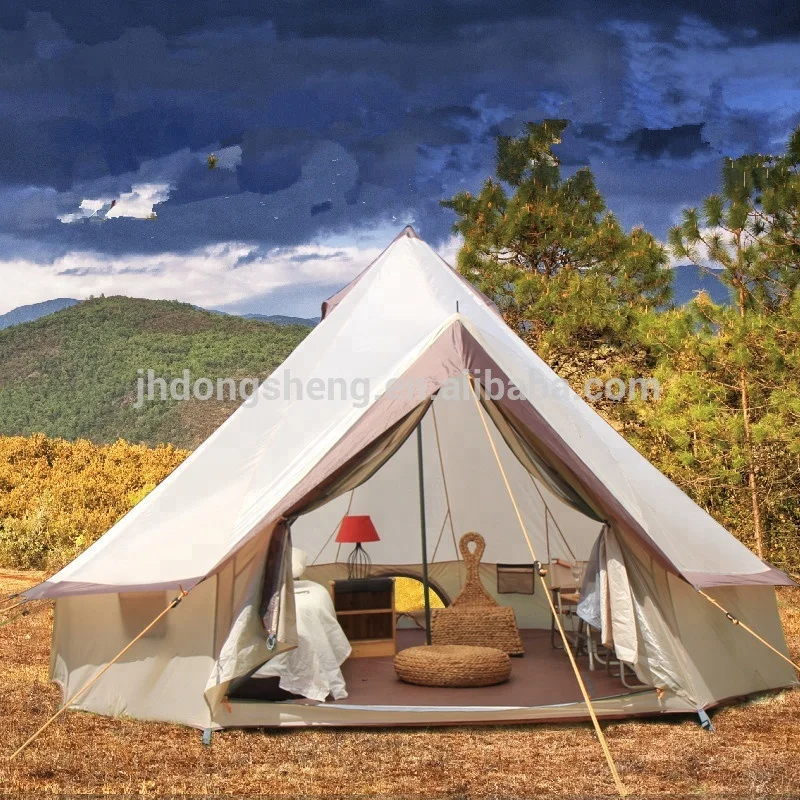 Family Bell Tent Mongolia Yurt Up To 10 Person A+Quality Waterproof Canvas Tent