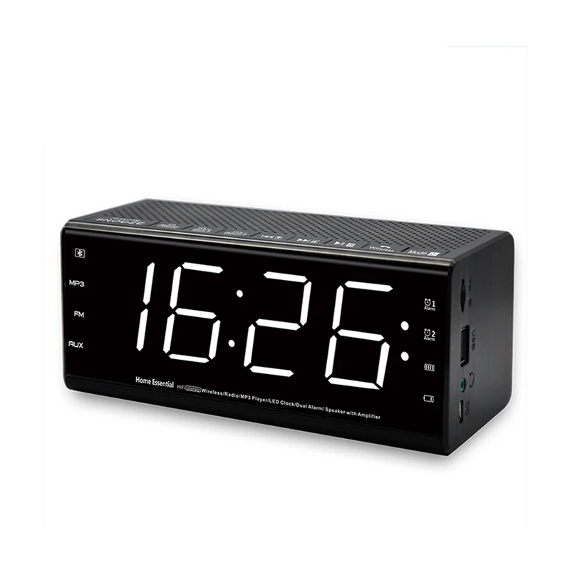 MX-20 10W BT speaker cube portable speaker with USB/fm radio alarm clock