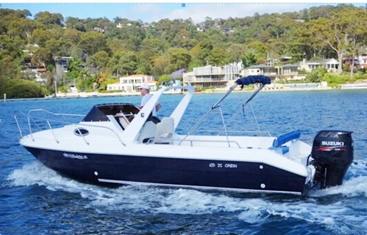 Hot Sale 7.65m Fiberglass Pleaure Speed Yacht