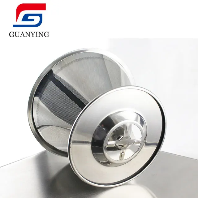 Pour Over Coffee Maker with Cup Stand Premium quality Stainless Steel Reusable Drip Cone Coffee Filter