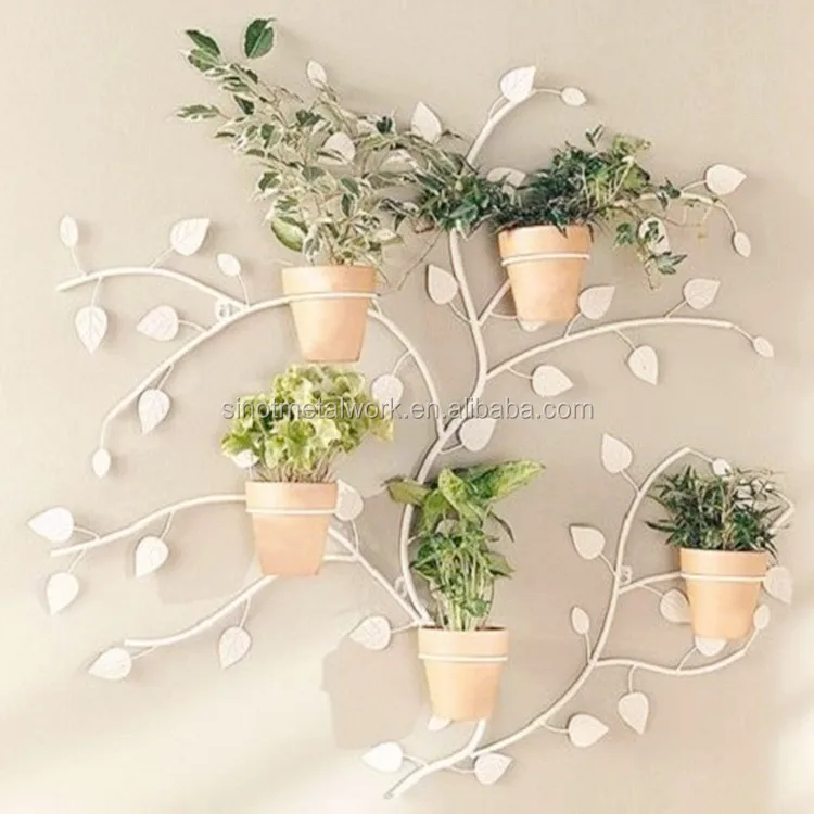 
iron wall flower pot holder metal wall mounted flower vase holder outdoor hanging planters wall mounted 