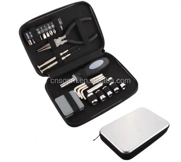 24 Piece Measuring Tape Plier Allen Key Tool Kit Set In Zipper Case Workshop Tools Kit
