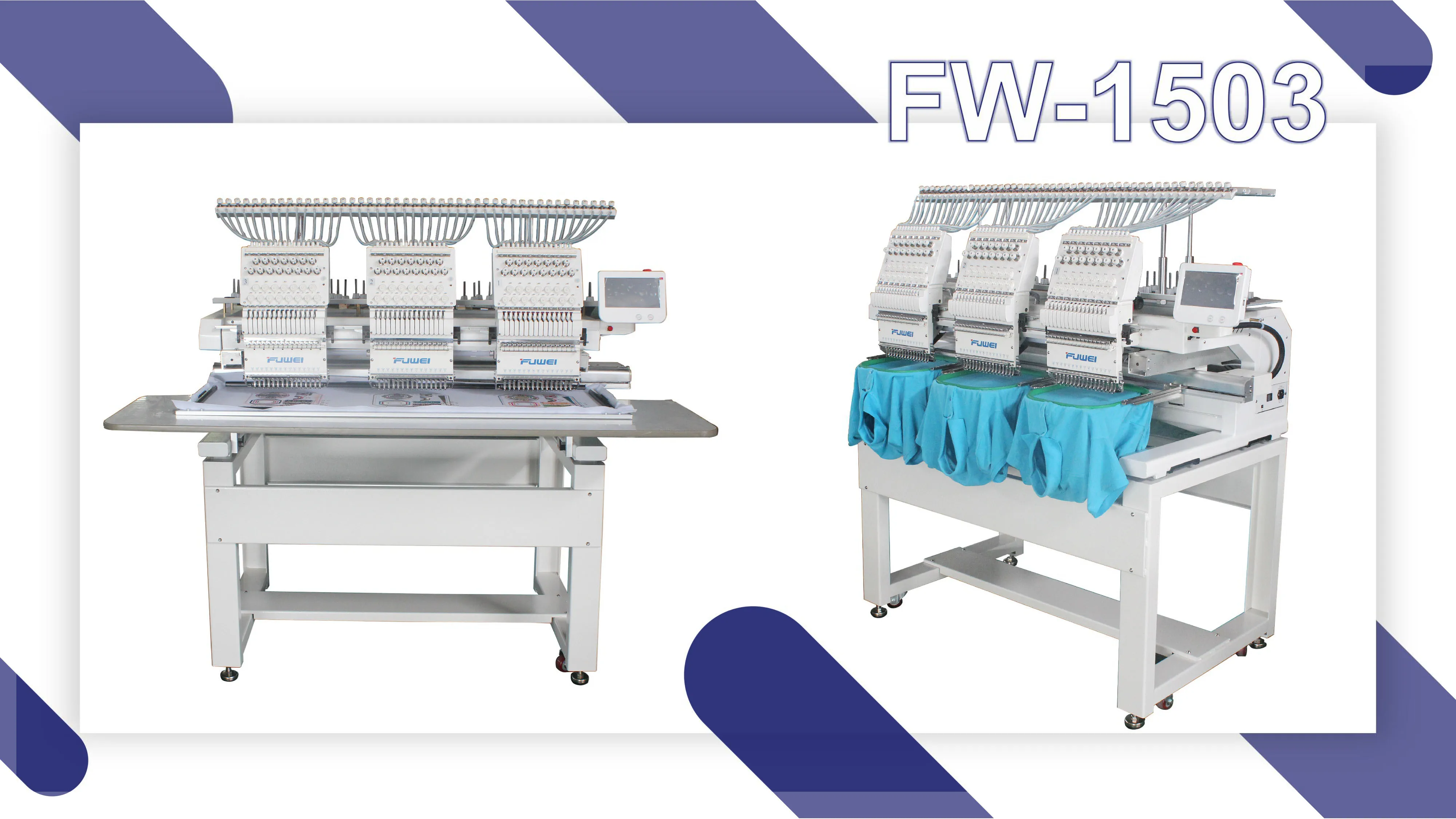 fuwei high quality computerized home use 3 head embroidery machine as tajima type with good price for cap design