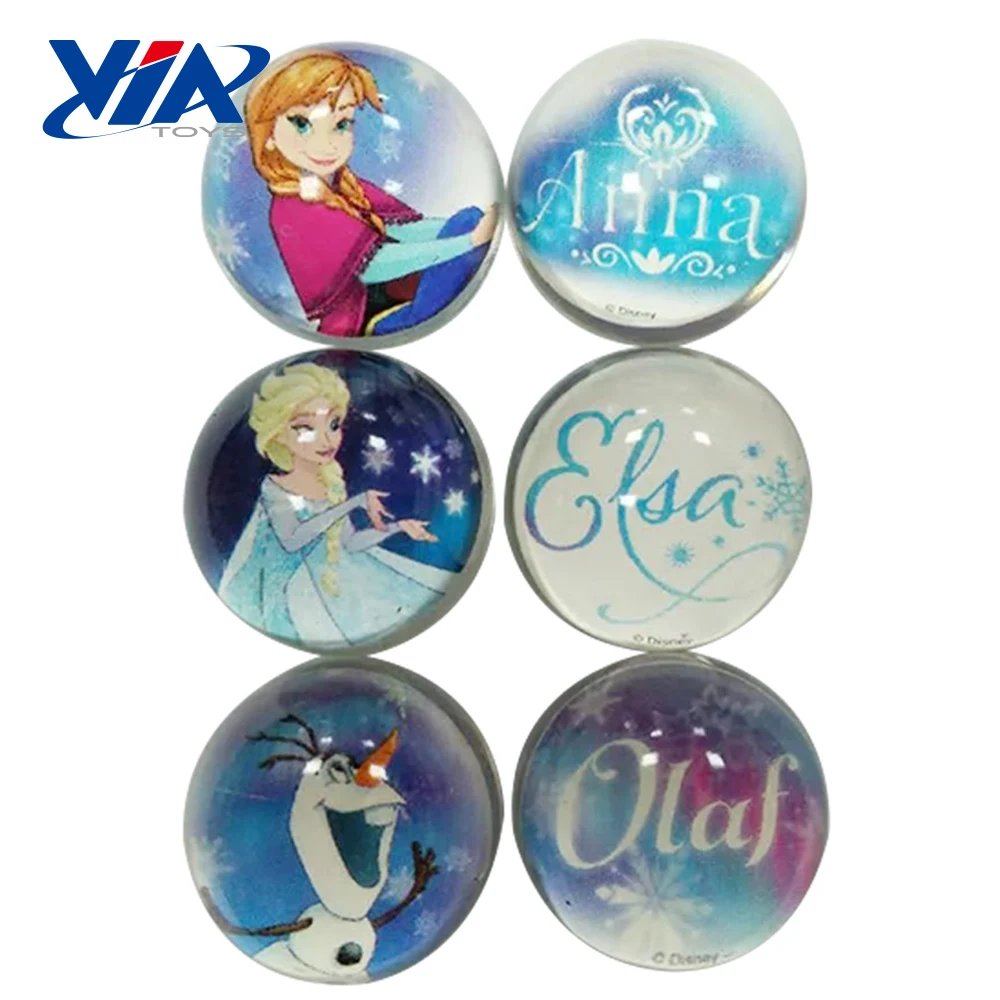 Wholesale  clear rubber bouncing ball with paper card inside