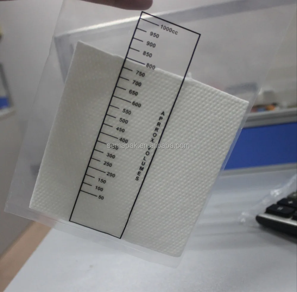 500ml ~1000ml white plastic drawstring vomit bag with SAP pads and absorbent tissue