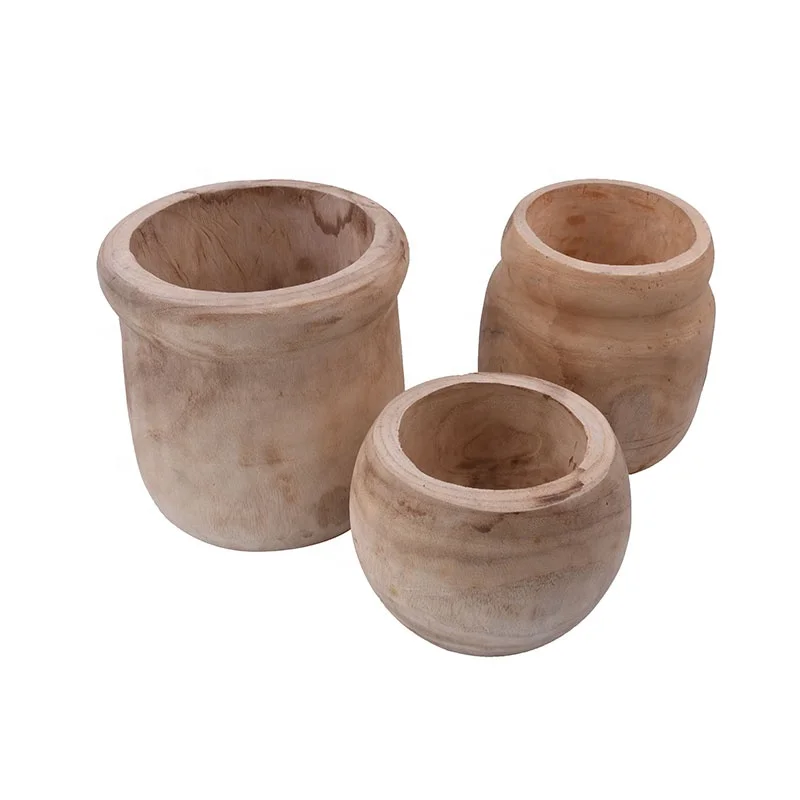 Products Art Crafts White Wood Boxes, Farmhouse Decor Cheap Wooden Crates/wood jar/dough bowls wholesale