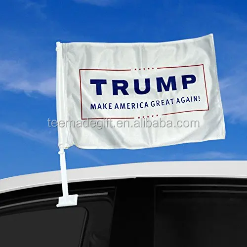 
Custom Size Digital Printed Polyester Donald Trump Car Flags 