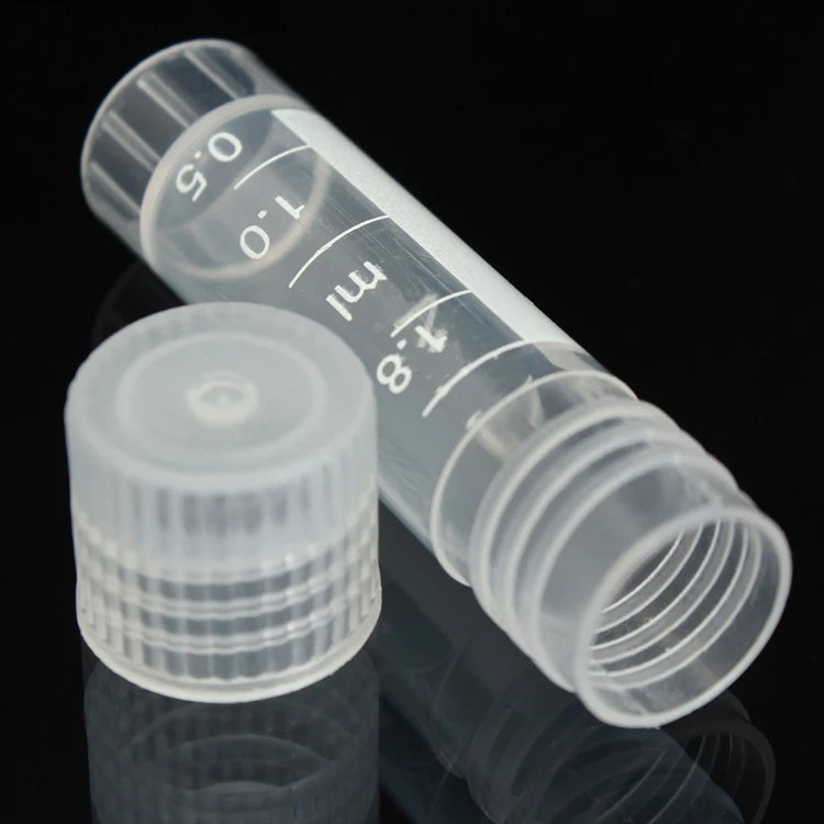 Plastic disposable freezing 0.5ml 1ml 1.5ml 1.8ml 2ml 5ml 6ml 10ml cryo tube