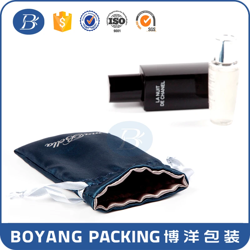 
Hot sale customize silk jewelry pouch with logo printing 